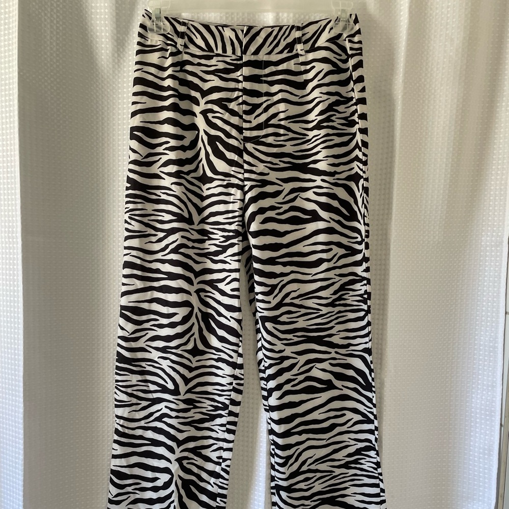 SHEKOU - ZEBRA PRINT PANTS - SIZE L